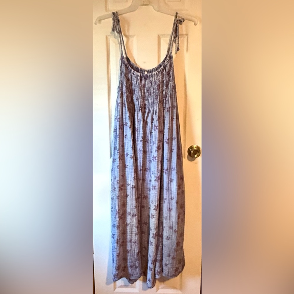 FREE PEOPLE  Lilac AZURE Boho Maxi/Midi Floral Dress - Picture 4 of 8
